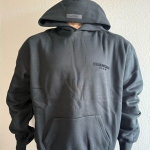 Essentials Black Hoodie for Men